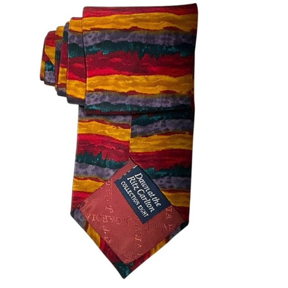 Jerry Garcia Silk Tie Grateful Dead Landscape Series Dawn at Ritz Vintage 1990 - Picture 5 of 11
